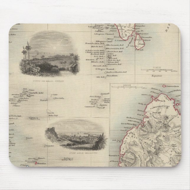 Islands In The Indian Ocean Mouse Pad (Front)