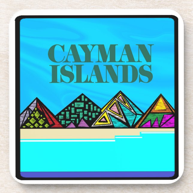 Islands love Caymans Beverage Coaster (Front)