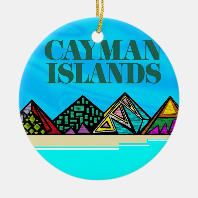 Islands love Caymans Ceramic Ornament (Front)
