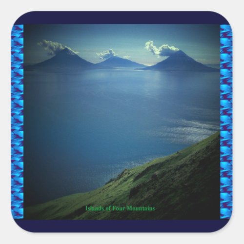 Islands of Four Mountains Square Sticker