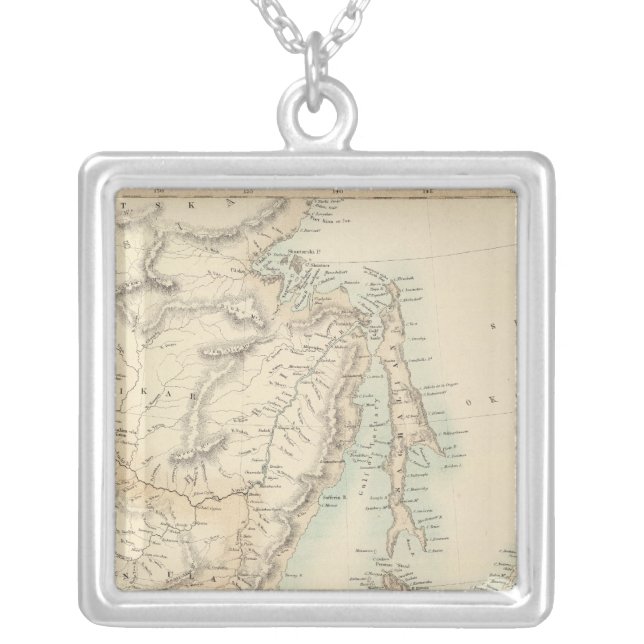 Islands of Japan Silver Plated Necklace (Front)