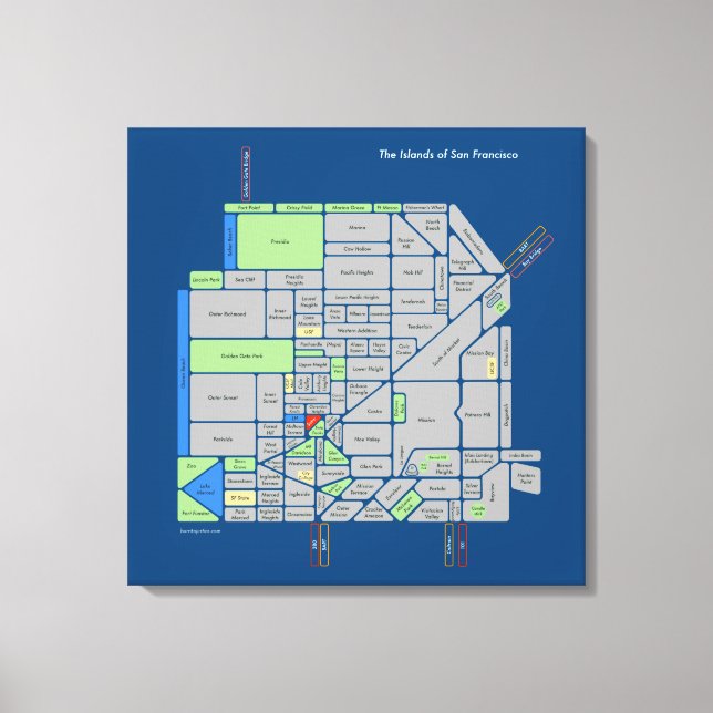 Islands of SF, 2'x2' stretched canvas (Front)