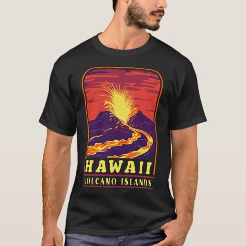 Islands Vintage Souvenir  Hawaii Volcano Islands T_Shirt