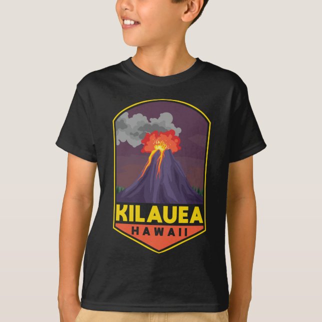 Islands Vintage Souvenir  Kilauea Hawaii Volcano T-Shirt (Front)