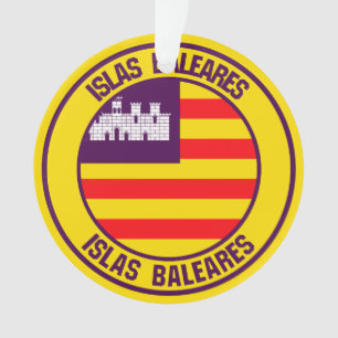 Islas Baleares Round Emblem Ornament