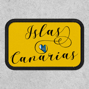 Islas Canarias, Canary Islands Flag Heart Patch