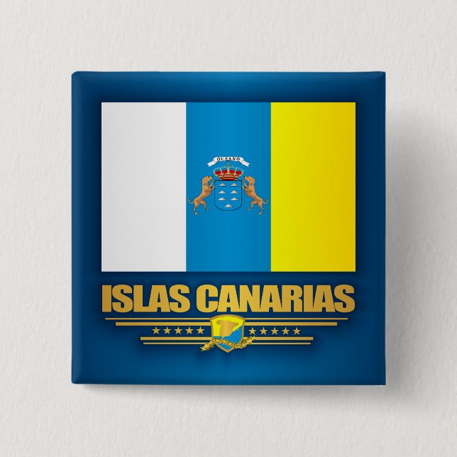 Islas Canarias (Canary Islands) Pinback Button (Front)