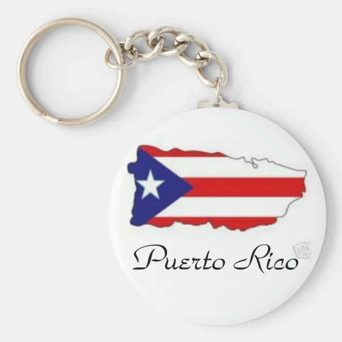 Puerto Rico Flag Keyring Bandera Puerto Rico Boricua Style  keyring 