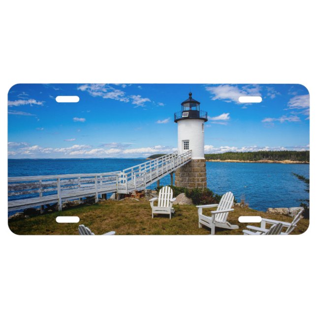 Isle au Haut, Maine Lighthouse License Plate (Front)