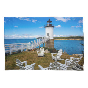 Isle au Haut, Maine Lighthouse Pillow Case