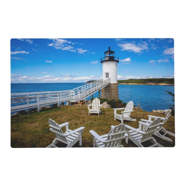 Isle au Haut, Maine Lighthouse Placemat (Front)