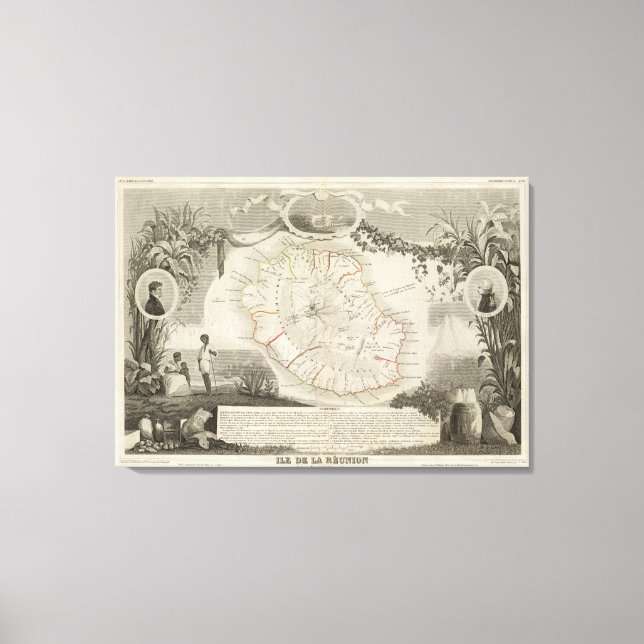 Isle De La Reunion Canvas Print (Front)