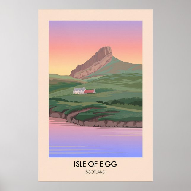 Isle of Eigg Scotland Travel Poster (Front)
