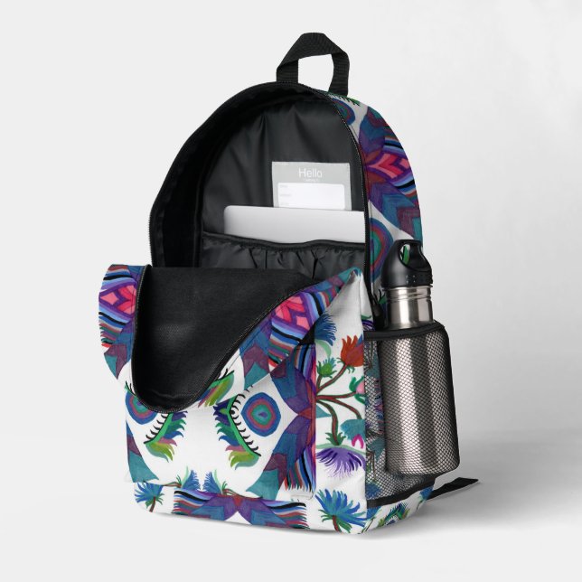 Isle-of-Ferns CV/M  on a  Printed Backpack (Back Corner Right (Open))