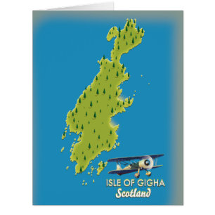 Isle of Gigha Scotland map Cards