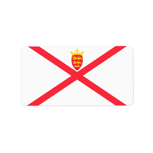 Isle of Jersey flag Label (Front)