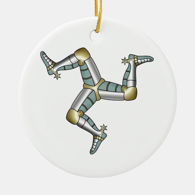 Isle of Man Ceramic Ornament (Front)