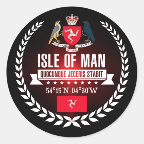 Isle of Man Classic Round Sticker