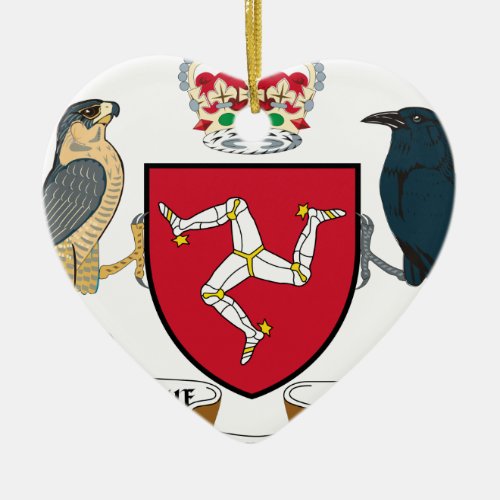 Isle of Man Coat of Arms _ Manx Emblem Ceramic Ornament