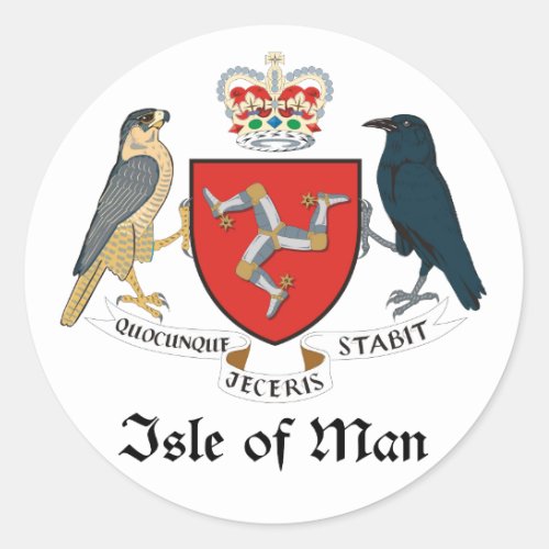 ISLE OF MAN _ emblemflagsymbolcoat of arms Classic Round Sticker