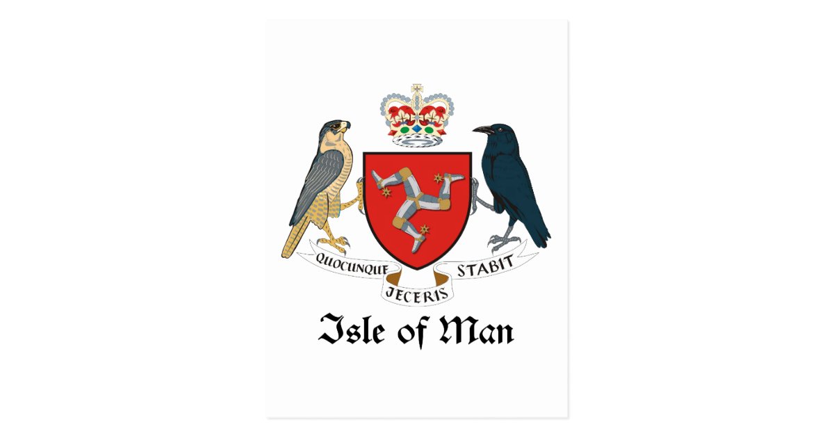 Download ISLE OF MAN - emblem/flag/symbol/coat of arms Postcard | Zazzle.com