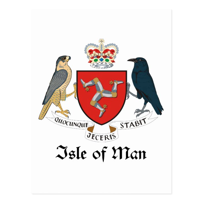 isle-of-man-emblem-flag-symbol-coat-of-arms-postcard-zazzle