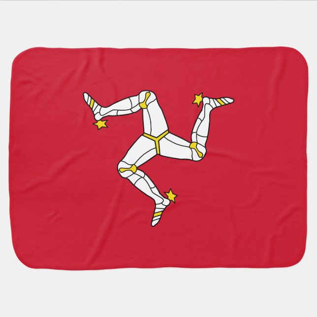 Isle of Man Flag Baby Blanket (Horizontal)