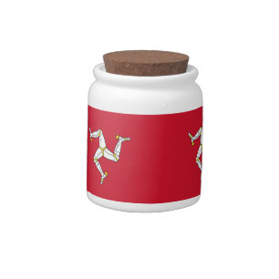 Isle of Man Flag Candy Jar