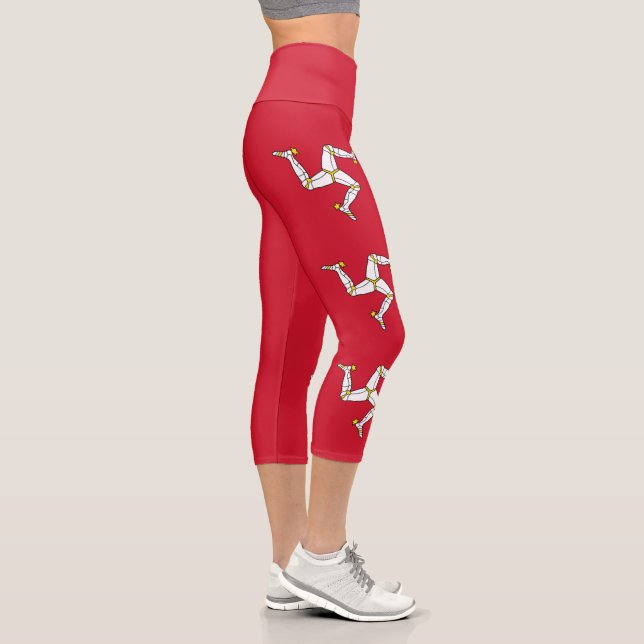 Isle of Man Flag Capri Leggings (Right)