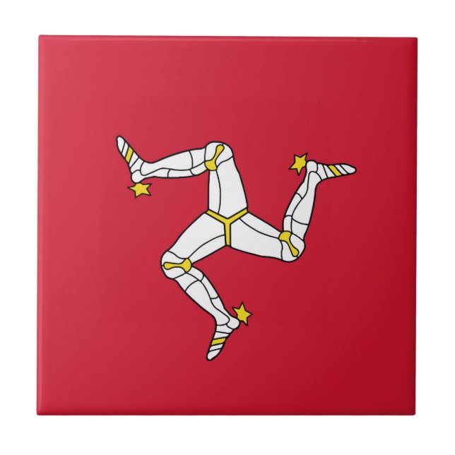 Isle of Man flag Ceramic Tile (Front)