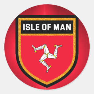 Isle of Man Flag Classic Round Sticker
