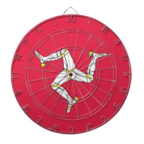 Isle of Man Flag Emblem Dart Board