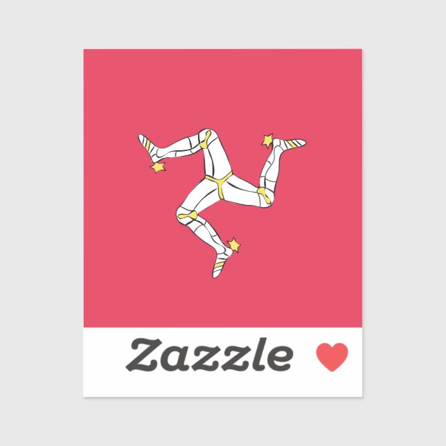 Isle of Man Flag Emblem Sticker (Sheet)