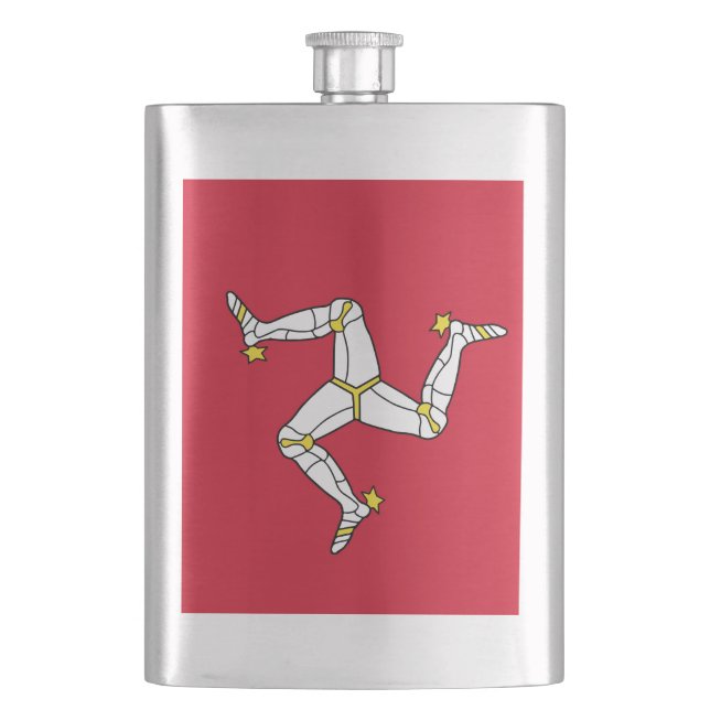 Isle of Man flag Flask (Front)