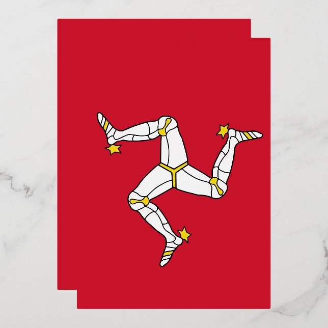 Isle of Man flag Foil Invitation (Front/Back)