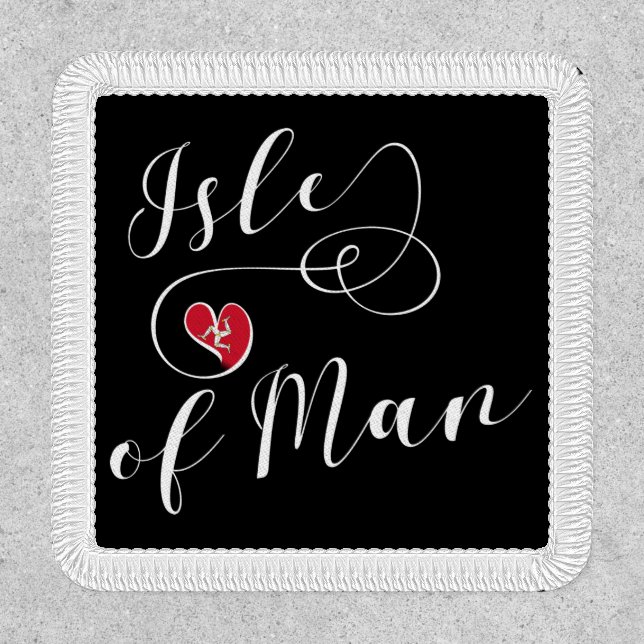 Isle of Man Flag In A Heart, Manx Patch (Front)
