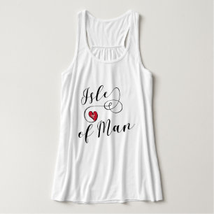 Isle of Man Flag In A Heart, Manx Tank Top