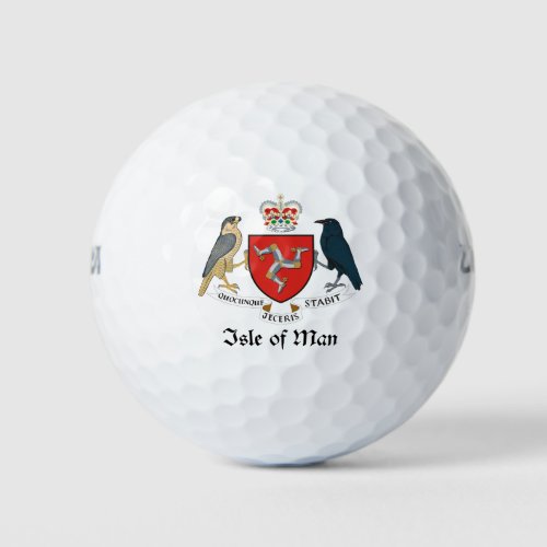 ISLE OF MAN _ flaglogocoat_of_armsinsignia Golf Balls