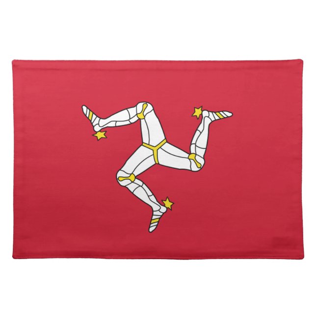 Isle of Man Flag on MoJo Placemat (Front)