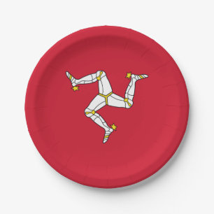 Isle of Man Flag Paper Plates