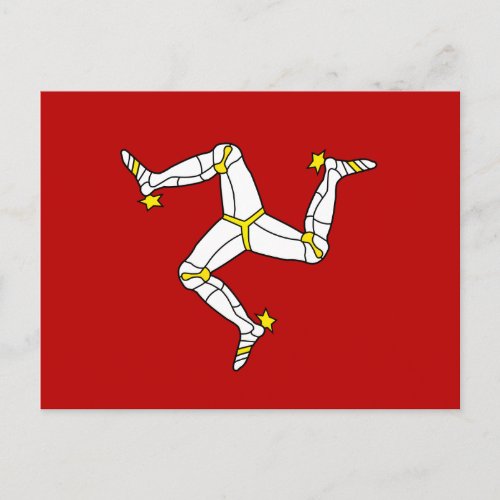 Isle Of Man Flag Postcard