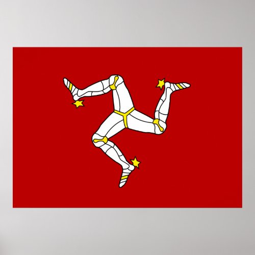 Isle Of Man Flag Poster