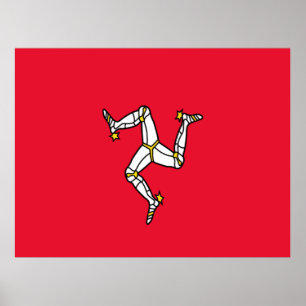 Isle of Man Flag Poster