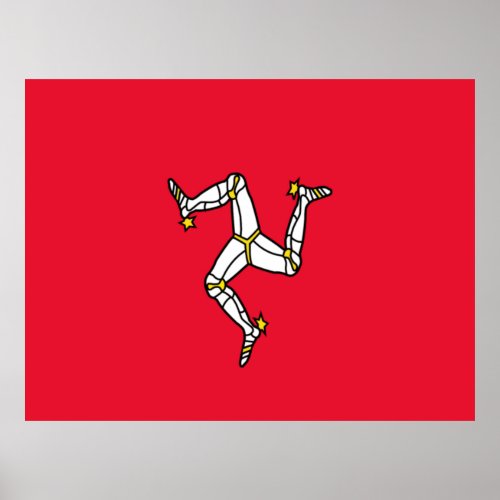 Isle of Man Flag Poster