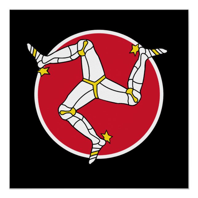 Isle of man flag poster (Front)