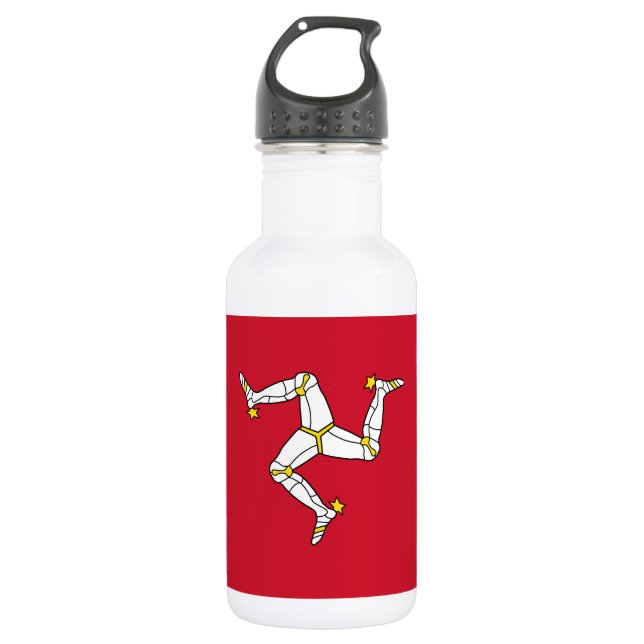 Isle of Man Flag Stainless Steel Water Bottle (Front)