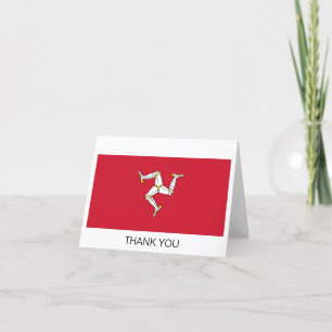 Isle of Man Flag Thank You Card