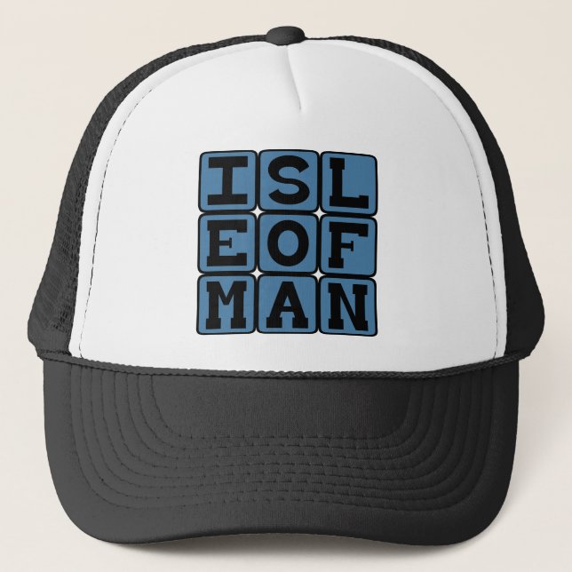 Isle Of Man, Mann Island Trucker Hat (Front)
