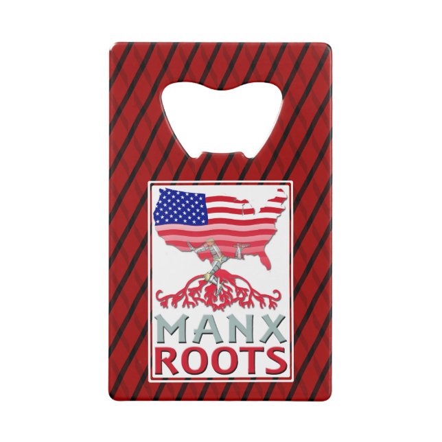 Isle of Man Manx American Credit Card Bottle Opener (Back)