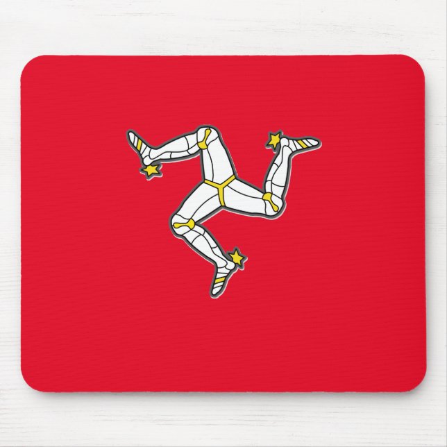 Isle Of Man Manx Flag 3 Legs Of Man Triskelion Mouse Pad (Front)